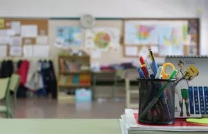 image of desk in school environment|Passive fire protection|