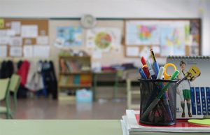 image of desk in school environment|Passive fire protection|